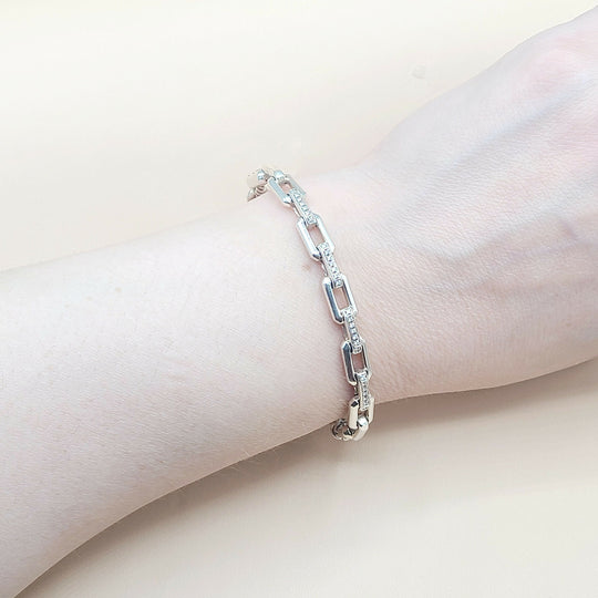  David Yurman Stax Link Diamond Bracelet