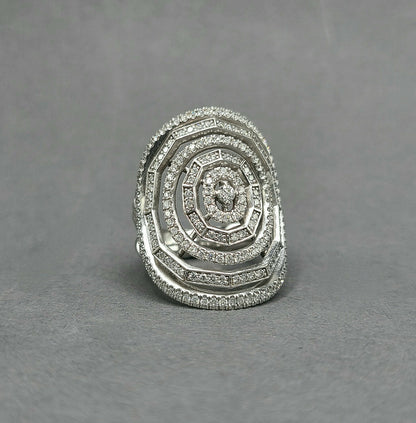 David Yurman Stax Ring In 18K White Gold With Diamonds