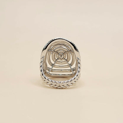  back view of David Yurman Stax Ring In 18K White Gold With Diamonds