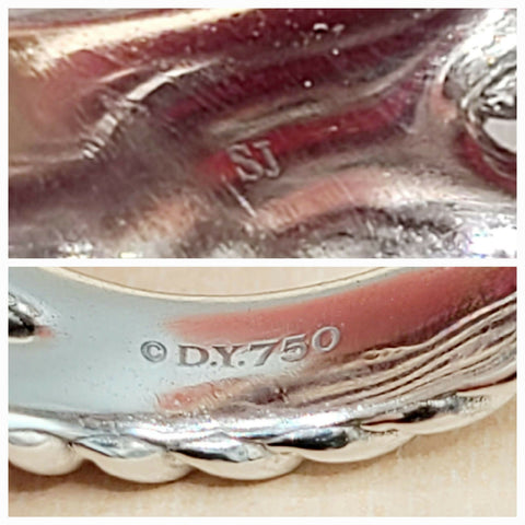 hallmark of David Yurman Stax Ring In 18K White Gold With Diamonds