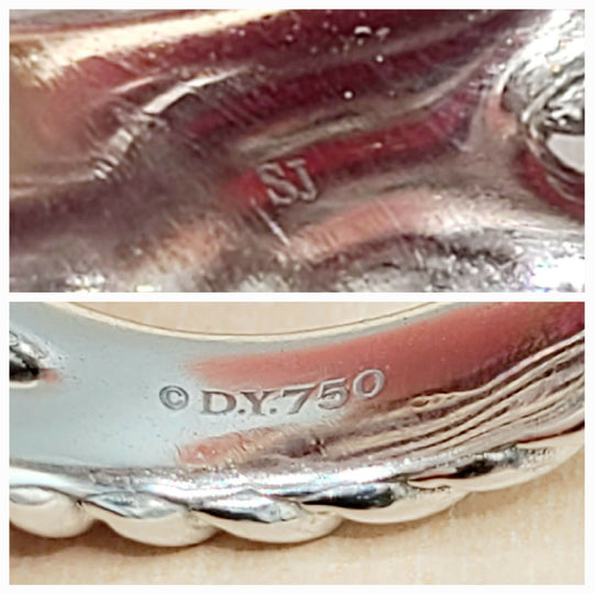 hallmark of David Yurman Stax Ring In 18K White Gold With Diamonds