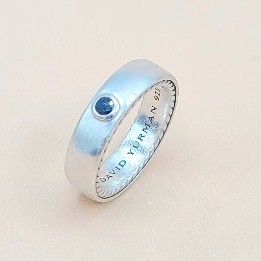 David Yurman Streamline Black Diamond Band Ring  AYW Luxury #