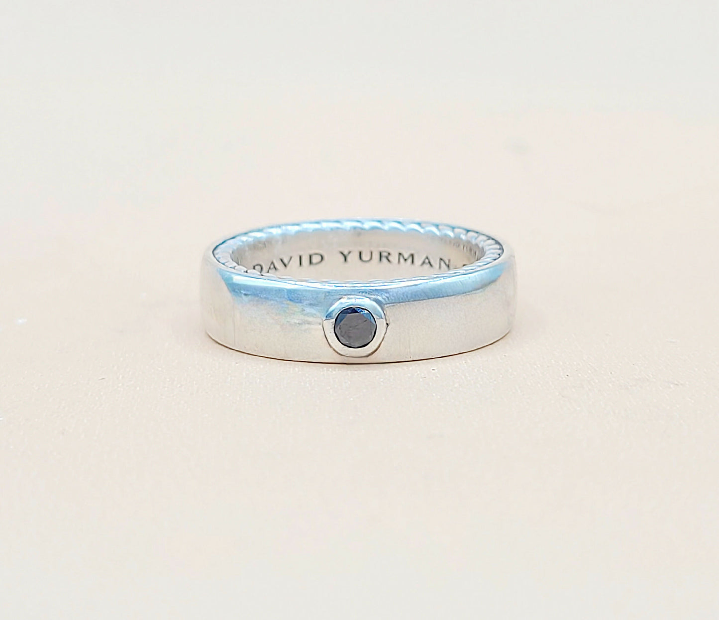 David Yurman Streamline Black Diamond Band Ring  AYW Luxury #