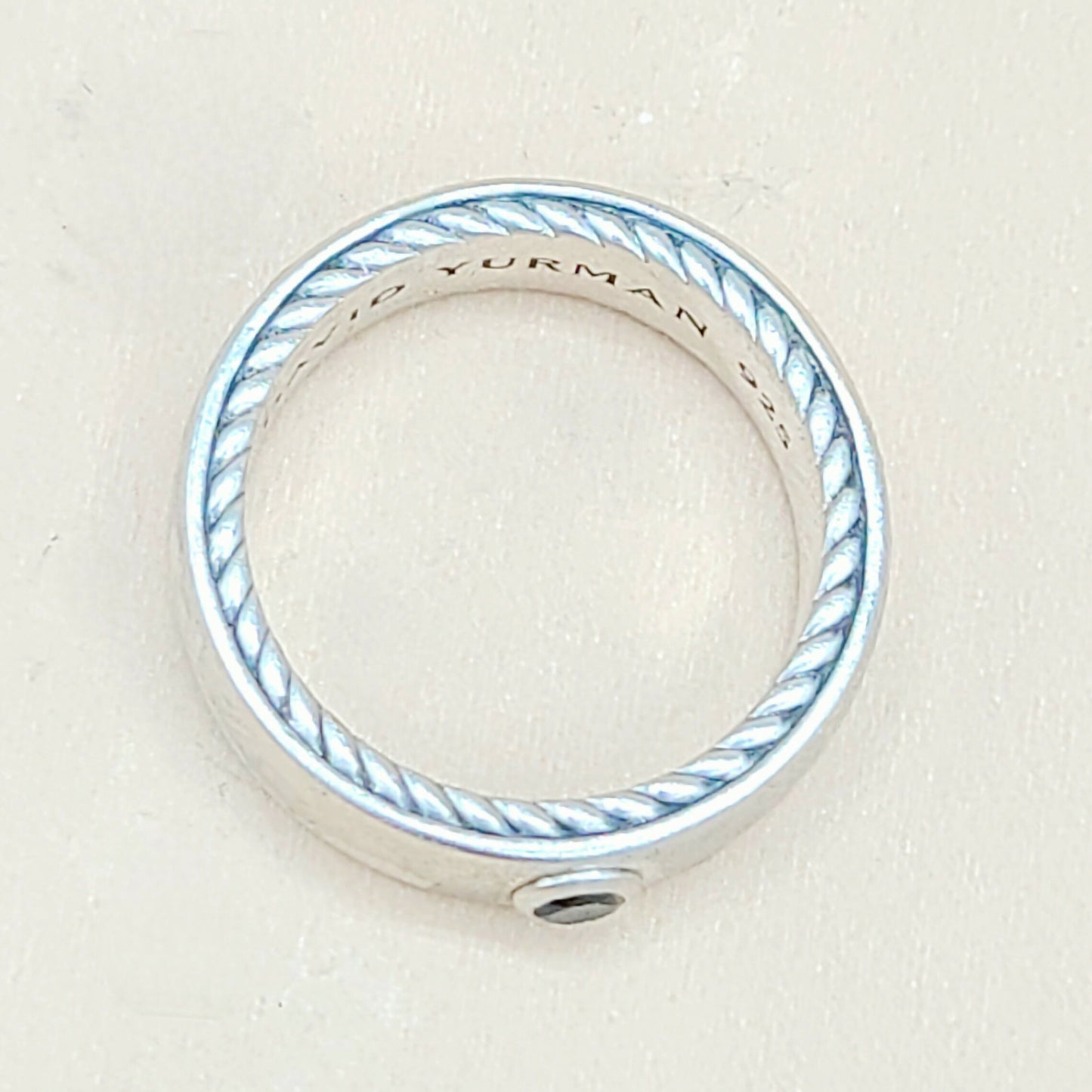 David Yurman Streamline Black Diamond Band Ring  AYW Luxury #