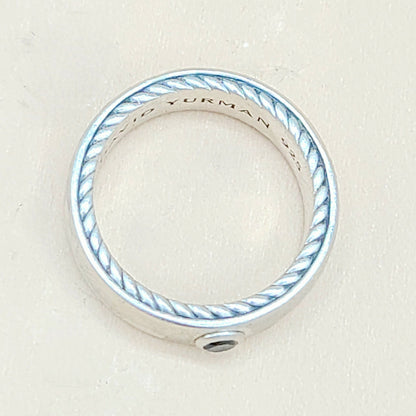 David Yurman Streamline Black Diamond Band Ring  AYW Luxury #