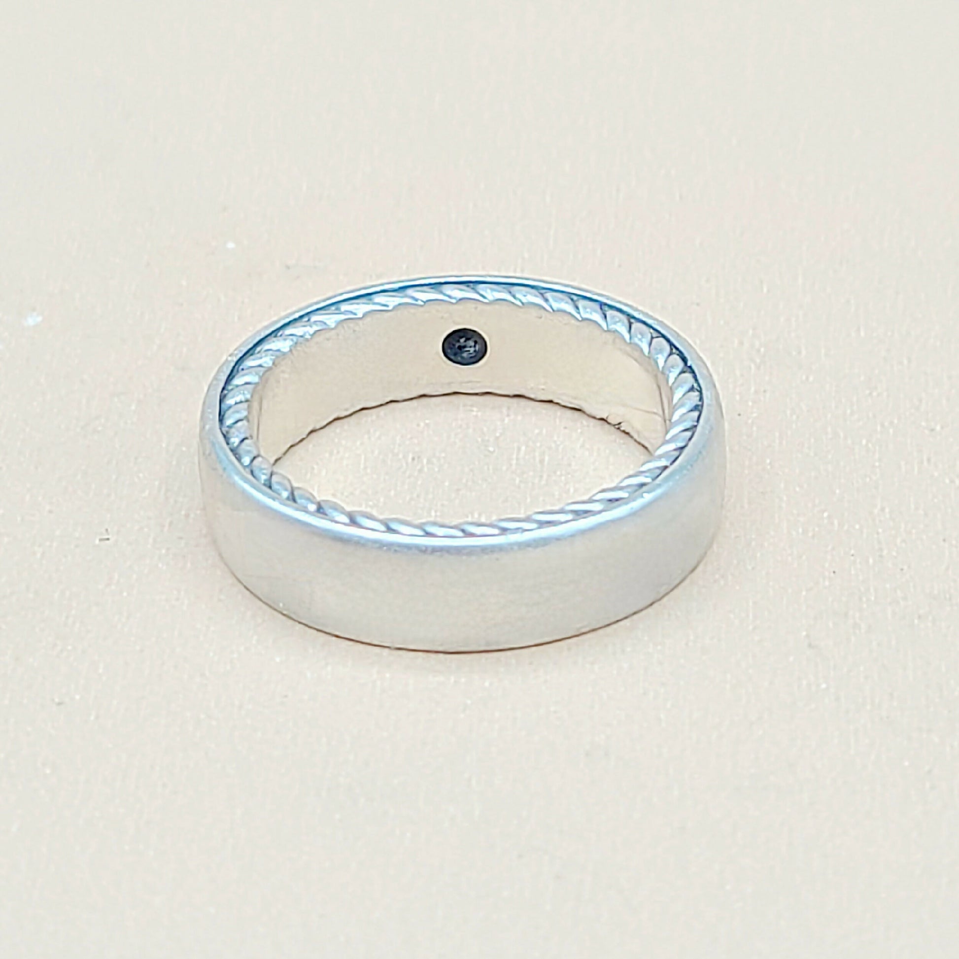 David Yurman Streamline Black Diamond Band Ring  AYW Luxury #