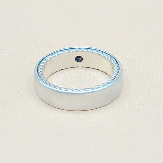  David Yurman Steamline Black Diamond Band Ring