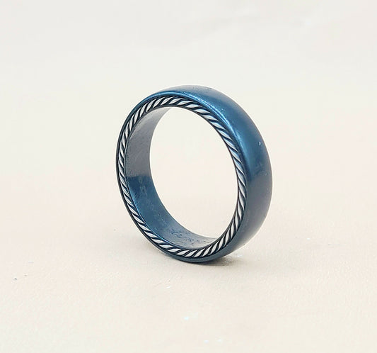 David Yurman Streamline Black Titanium Band Ring  AYW Luxury #