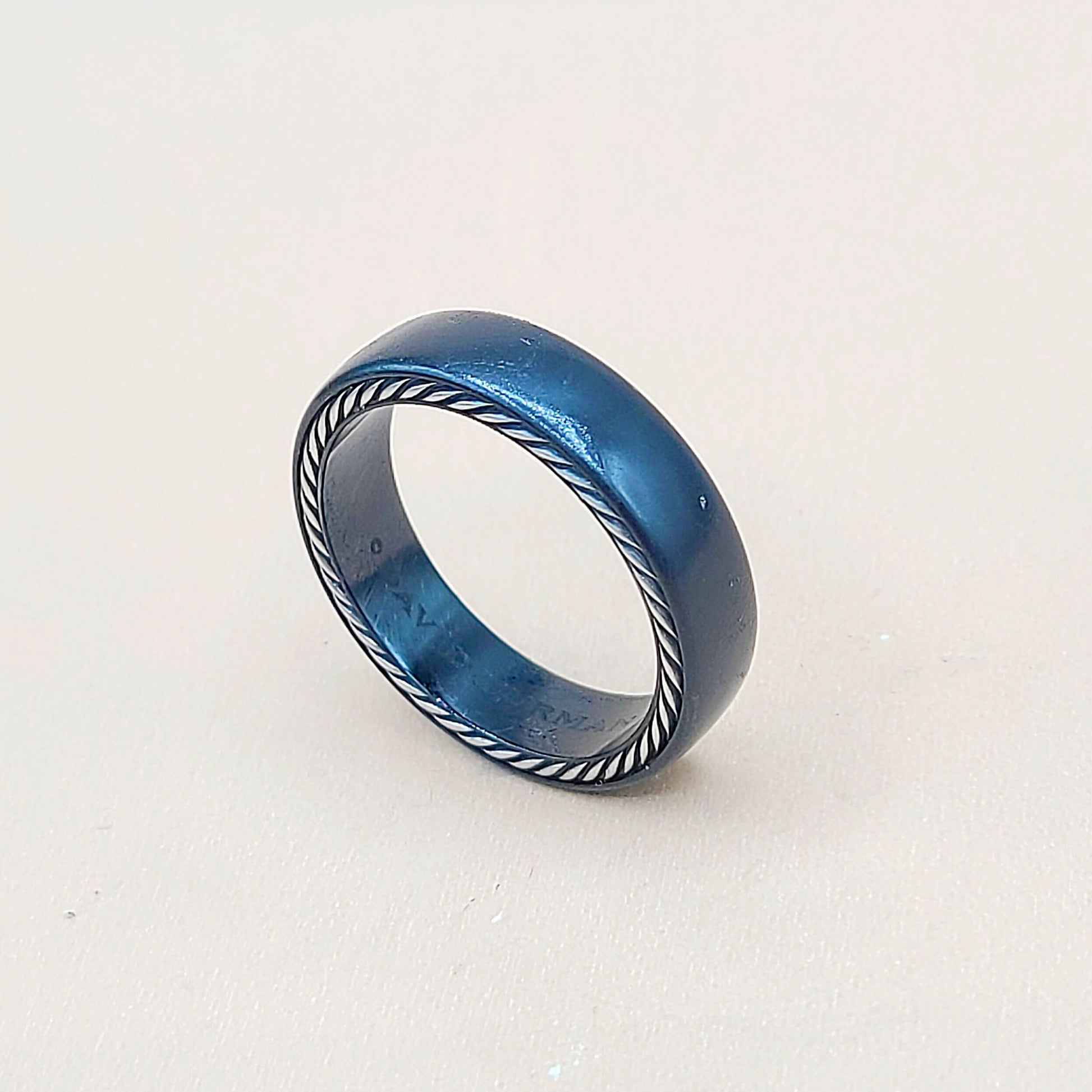 David Yurman Streamline Black Titanium Band Ring  AYW Luxury #
