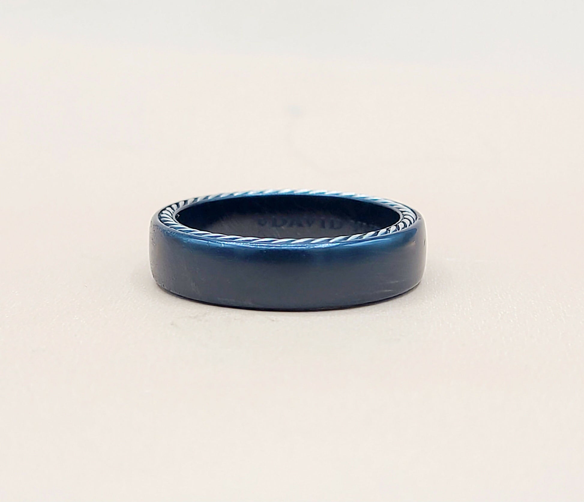 David Yurman Streamline Black Titanium Band Ring  AYW Luxury #