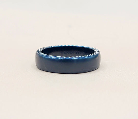 David Yurman Steamline-Black Titanium Band-Ring