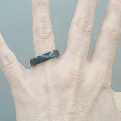 David Yurman Streamline Black Titanium Band Ring  AYW Luxury #