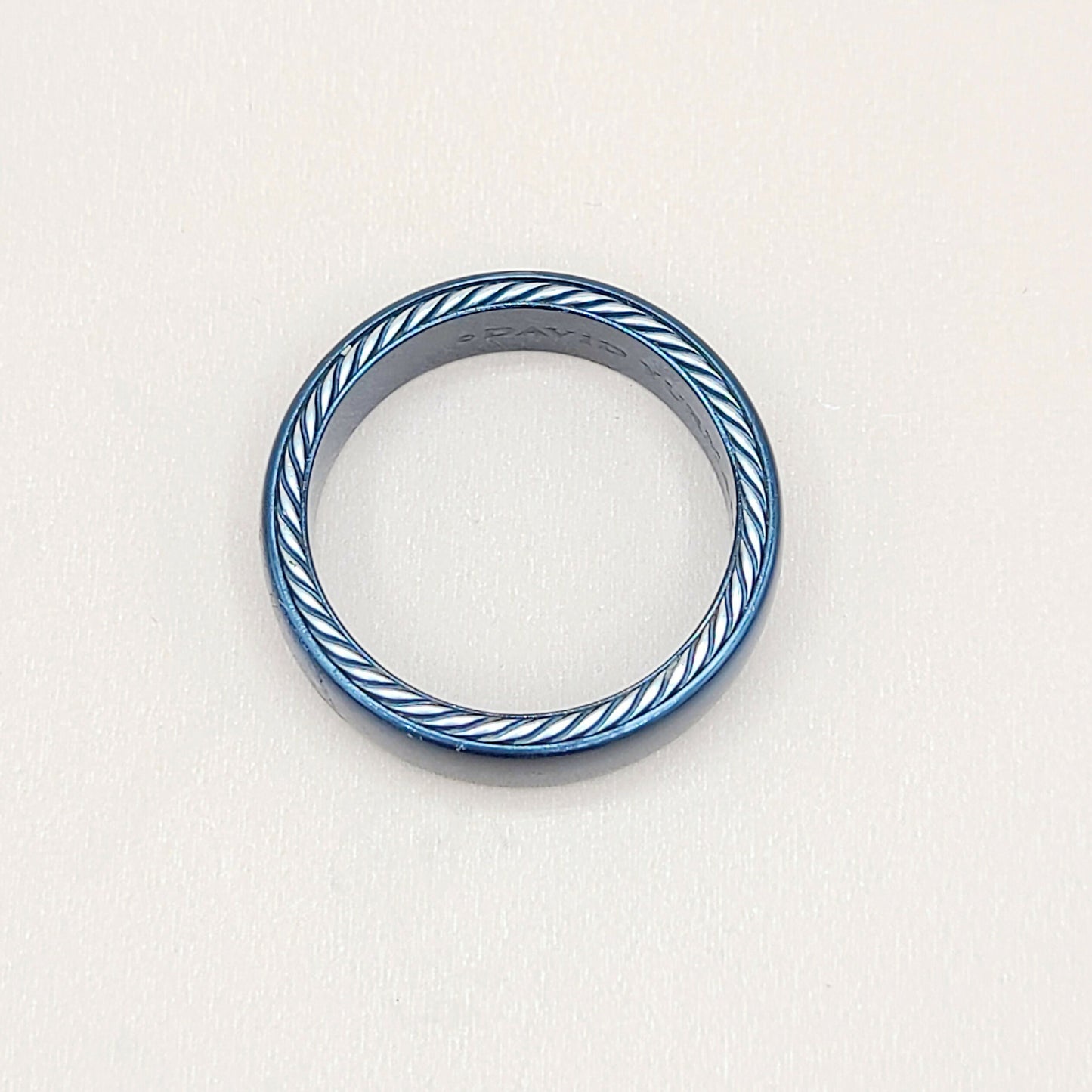 David Yurman Streamline Black Titanium Band Ring  AYW Luxury #
