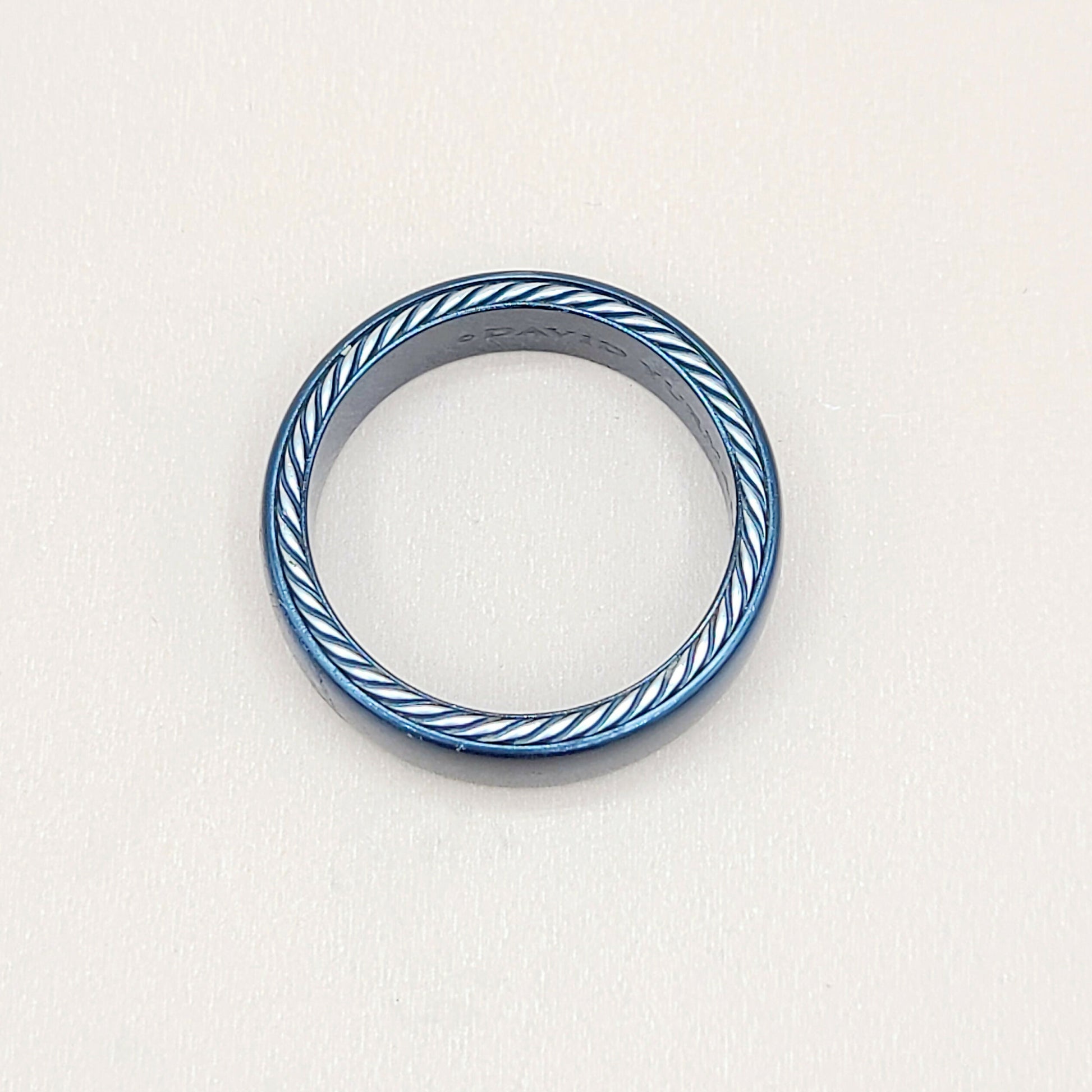 David Yurman Streamline Black Titanium Band Ring  AYW Luxury #