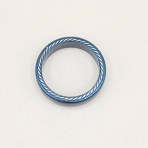  David Yurman Steamline-Black Titanium Band-Ring