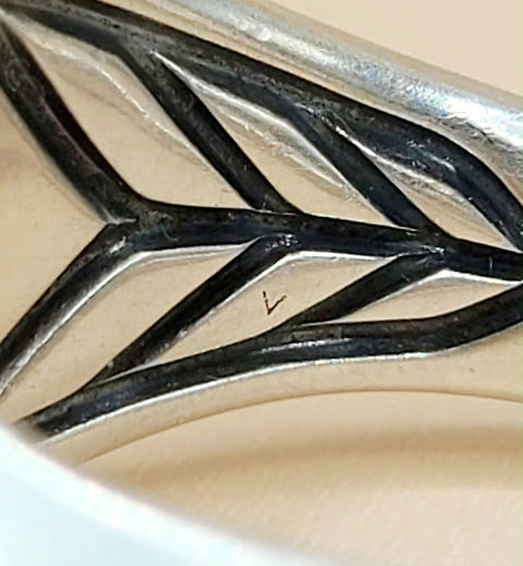 inside view David Yurman Streamline Blue Sapphire Signet Ring Sterling Silver 0.85 TCW 