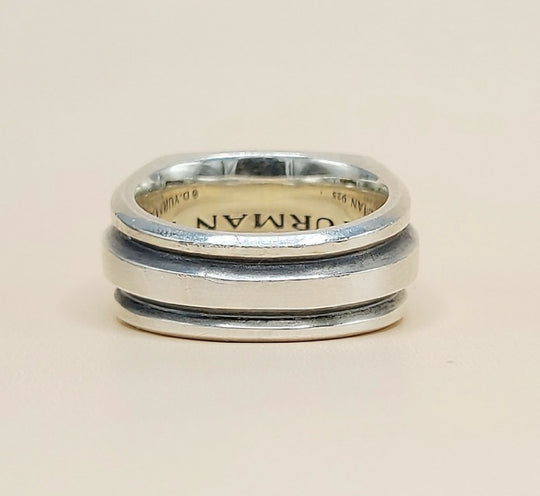 David Yurman Streamline Deco Cigar Band Ring in Sterling Silver, 13mm