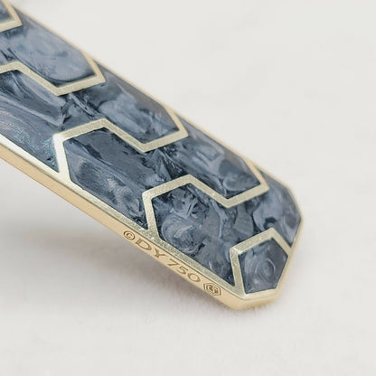 hallmark of David Yurman Streamline Ingot Amulet With Forged Carbon in 18k Gold, 43mm