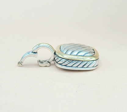  David-Yurman-Thoroughbred-Silver & 18k Pendant-Enhancer