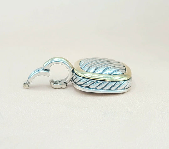  David-Yurman-Thoroughbred-Silver & 18k Pendant-Enhancer
