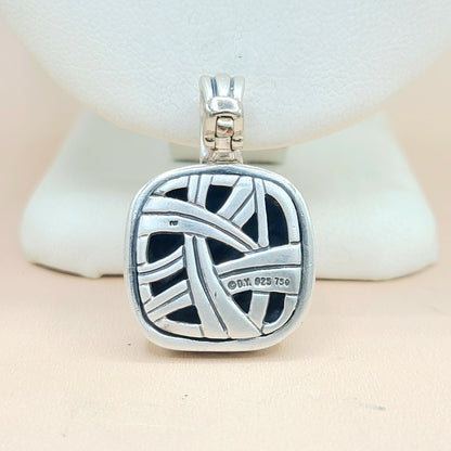  David-Yurman-Thoroughbred-Silver & 18k Pendant-Enhancer