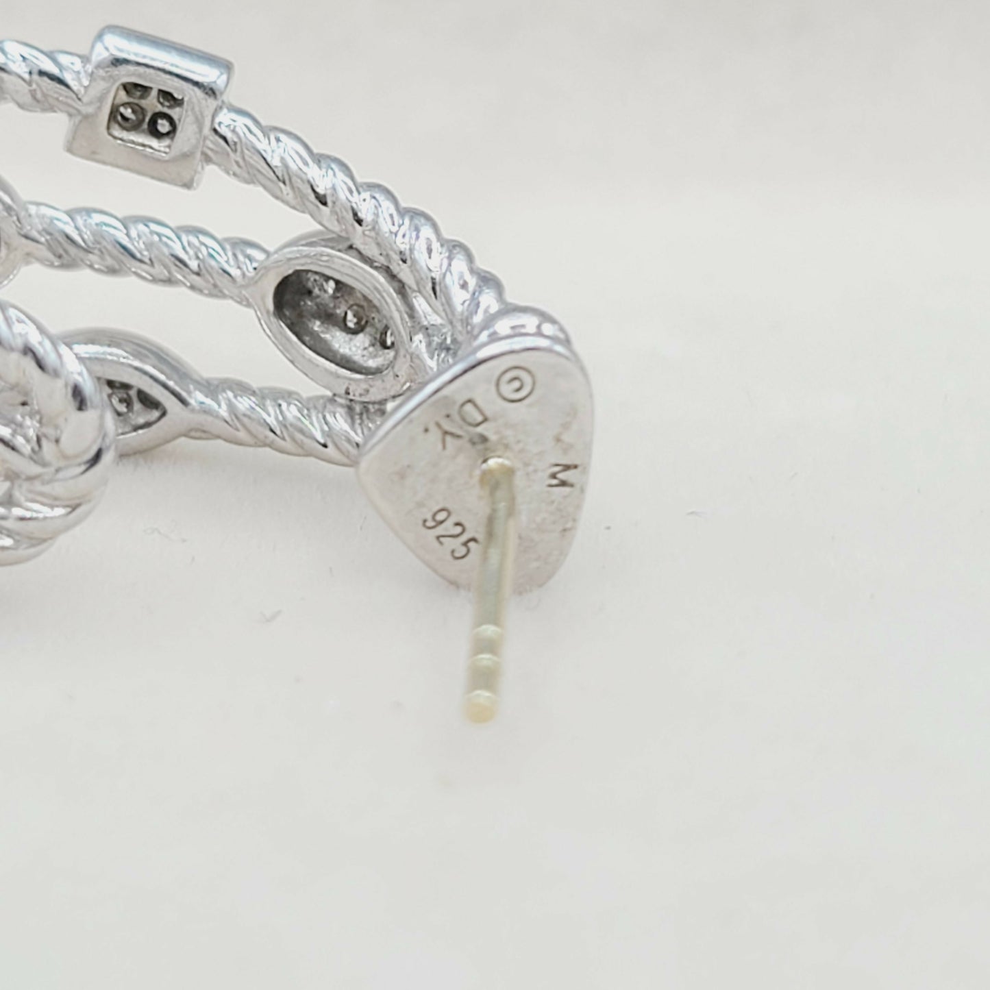 David Yurman Three Row Confetti Earrings With Diamonds