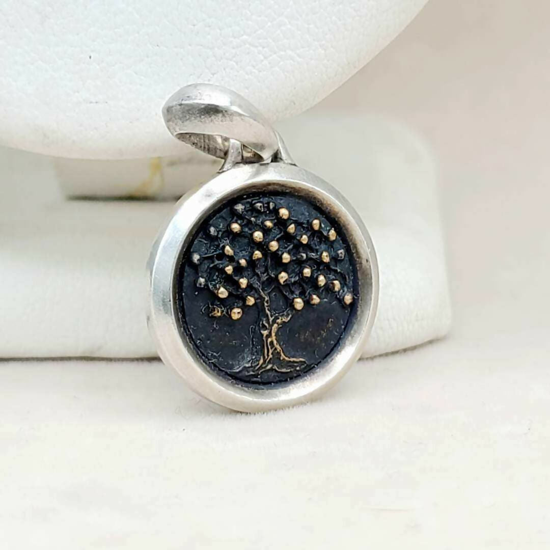 David Yurman Tree of Life Amulet Bronze & Sterling Silver | AYW Luxury