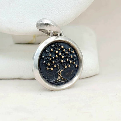 David Yurman Tree of Life Amulet Bronze & Sterling Silver | AYW Luxury