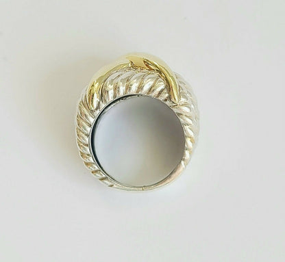 David Yurman Triple Cable Gold X Wide Ring