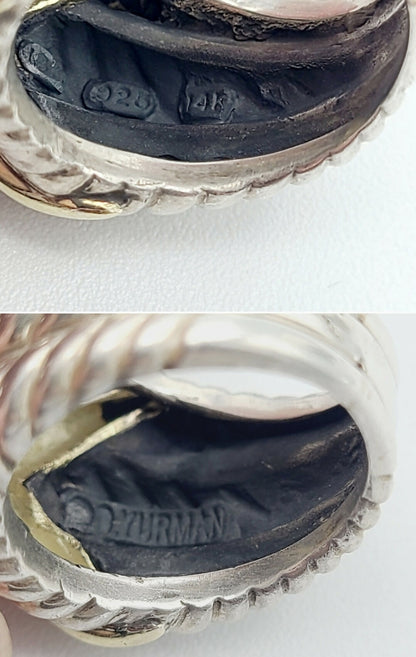 David Yurman Triple Cable Gold X Wide Ring