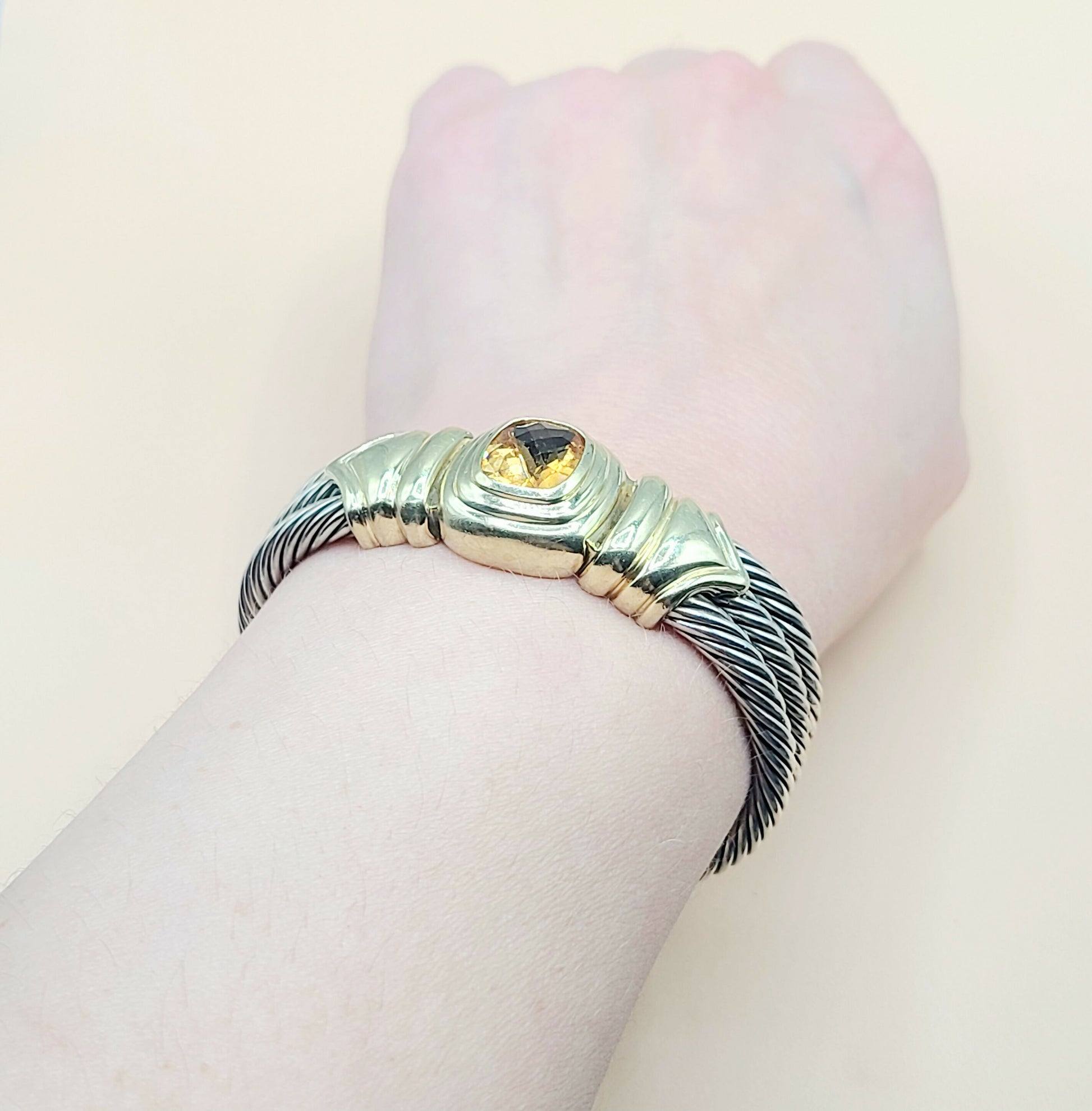 David Yurman Triple Cable Renaissance Citrine Bracelet | Certified  AYW Luxury #