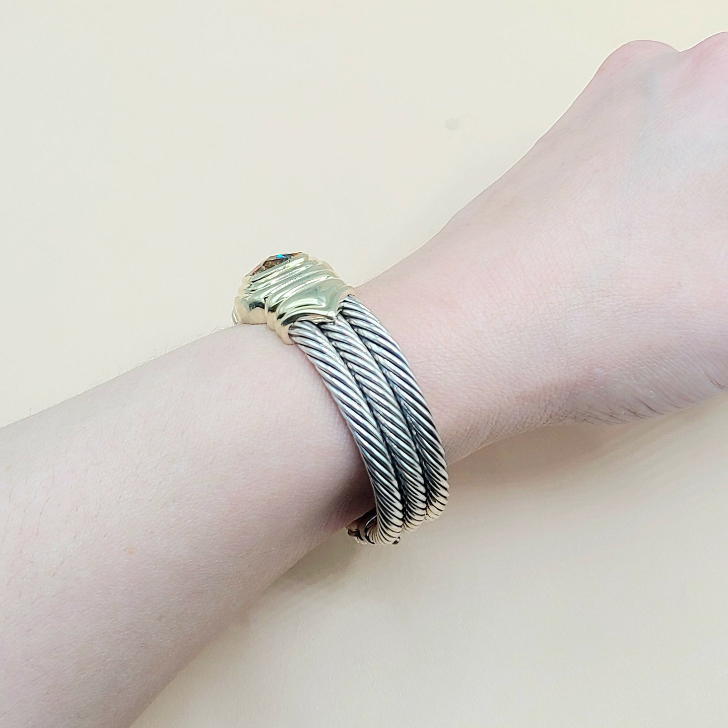 David Yurman Triple Cable Renaissance Citrine Bracelet | Certified  AYW Luxury #