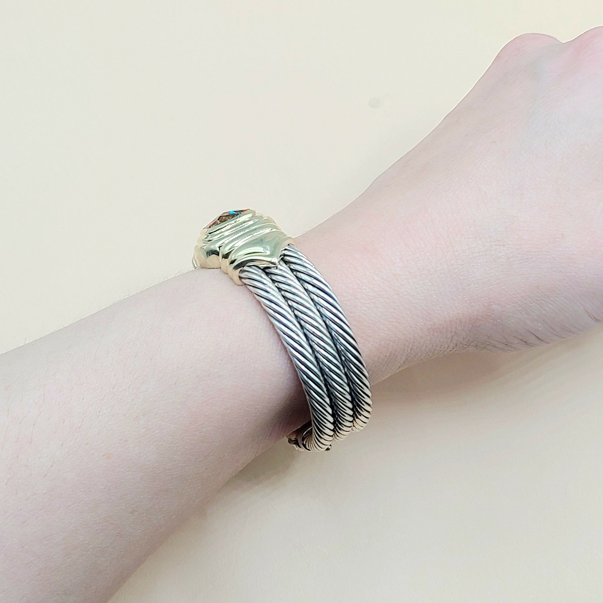 David Yurman Triple Cable Renaissance Citrine Bracelet | Certified  AYW Luxury #