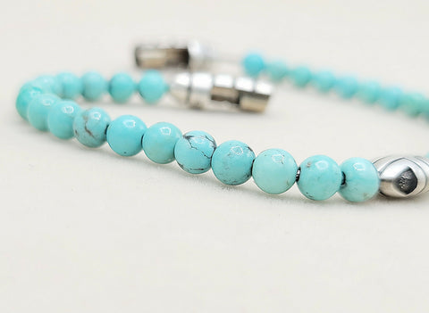 close up David Yurman Turquoise Beads Southwest Bracelet