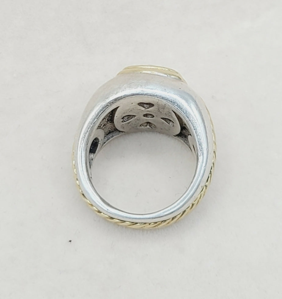 David Yurman Vintage Renaissance Citrine Ring With Gold