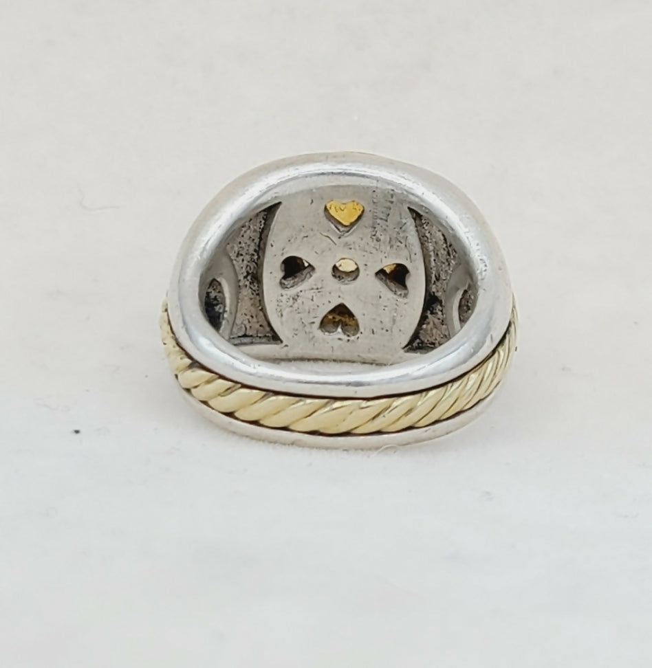 David Yurman Vintage Renaissance Citrine Ring With Gold