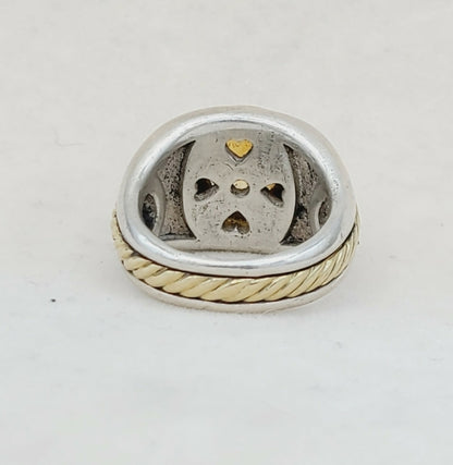 David Yurman Vintage Renaissance Citrine Ring With Gold