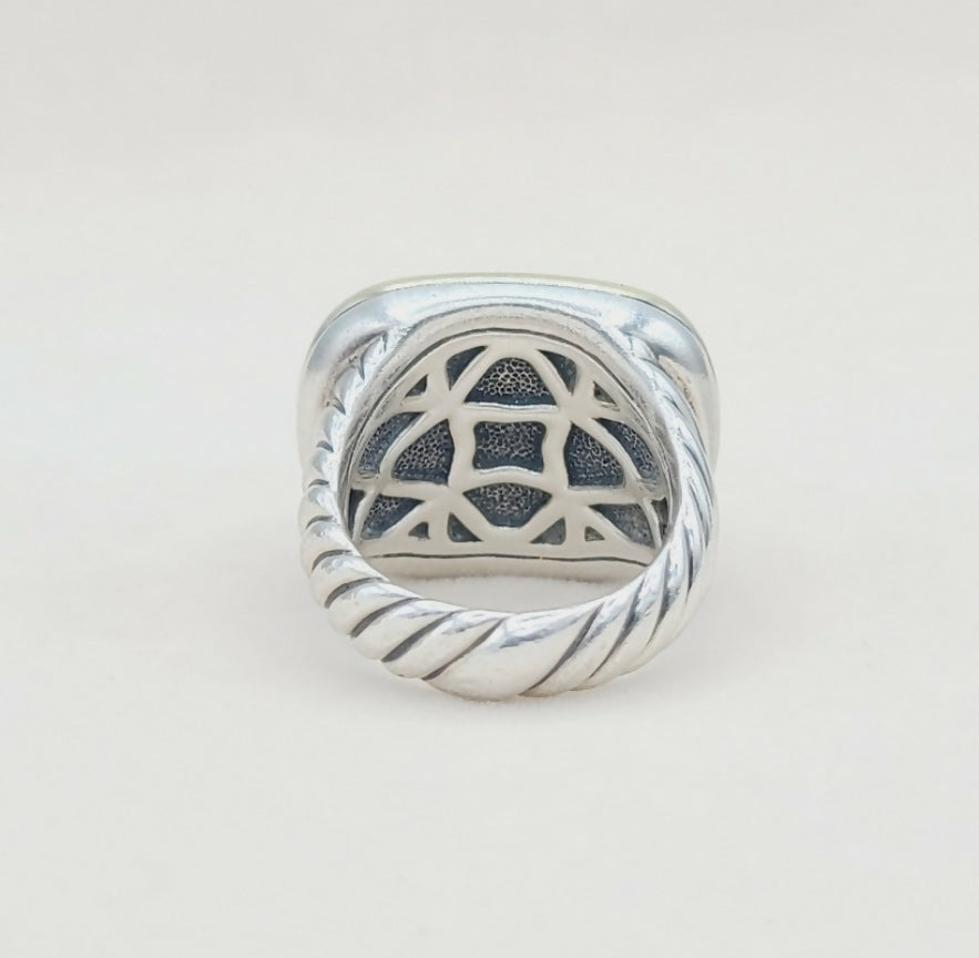 David Yurman Waverly Black Onyx Ring With Gold