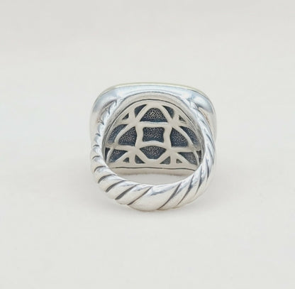 David Yurman Waverly Black Onyx Ring With Gold