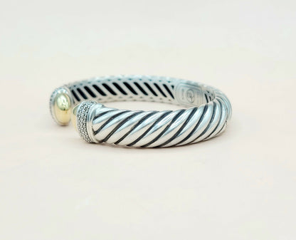 David Yurman Waverly Bracelet With Diamonds and Gold