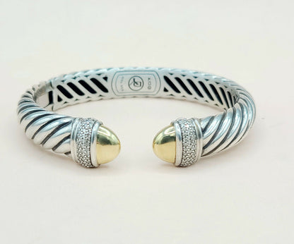 David Yurman Waverly Bracelet With Diamonds and Gold