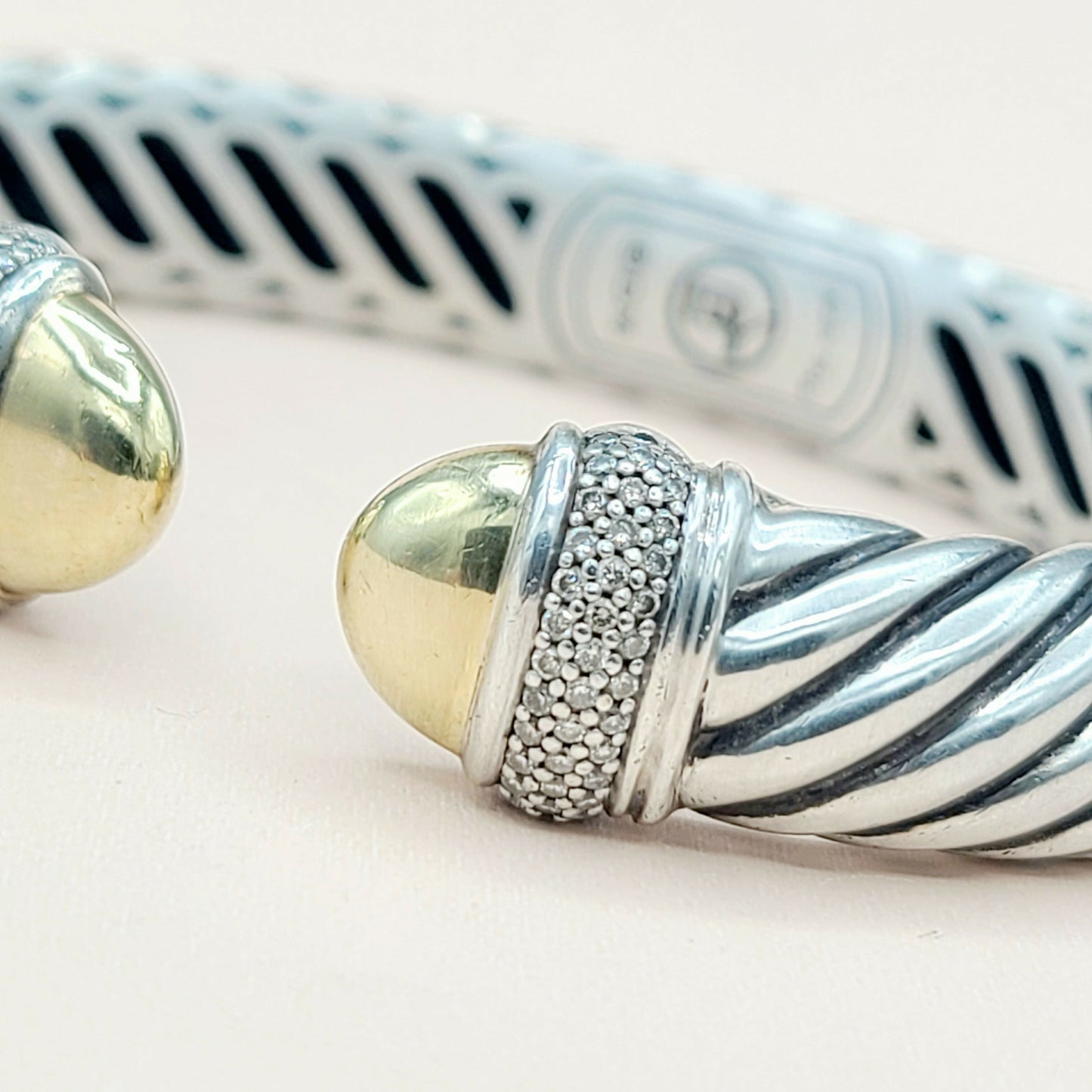 David Yurman Waverly Bracelet With Diamonds and Gold