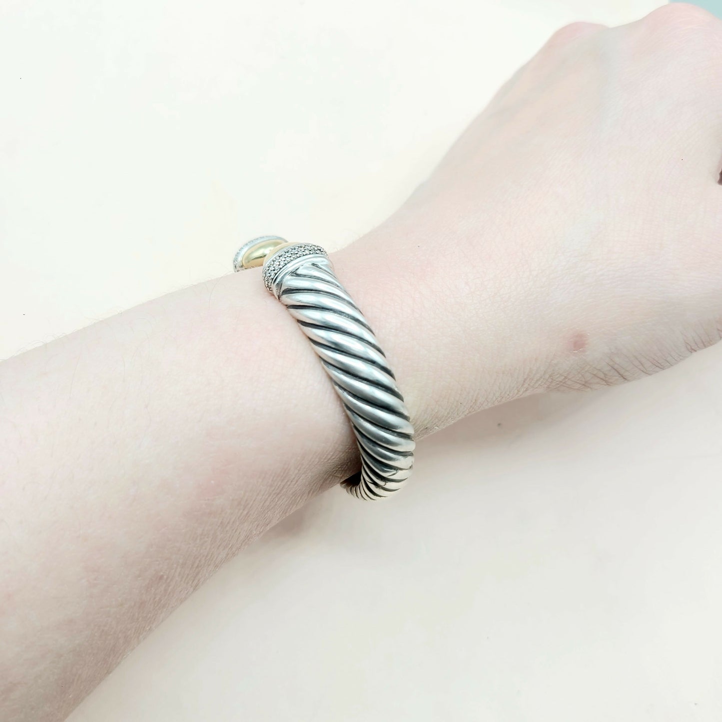 David Yurman Waverly Bracelet With Diamonds and Gold