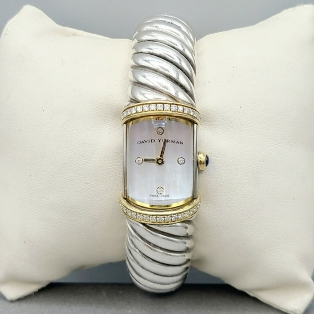 David Yurman Waverly Watch With Diamonds And Gold