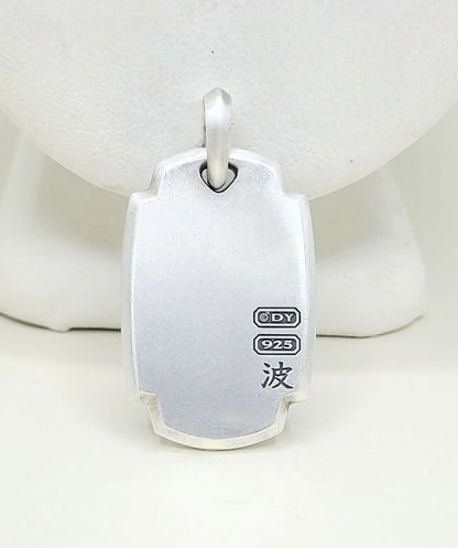 hallmark of David Yurman Waves Tag Pendant With Pave Black Diamonds In Sterling Silver