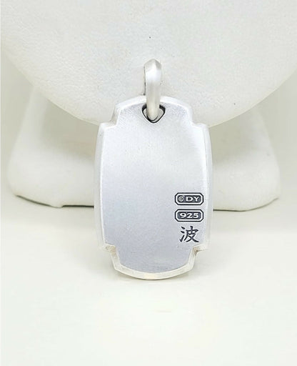 hallmark of David Yurman Waves Tag Pendant With Pave Black Diamonds In Sterling Silver