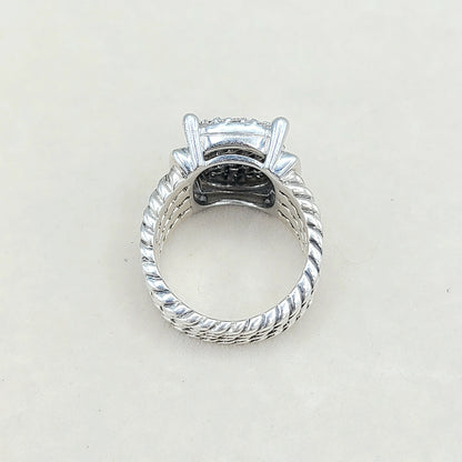 David Yurman Wheaton 16x12 Pave Diamond Ring