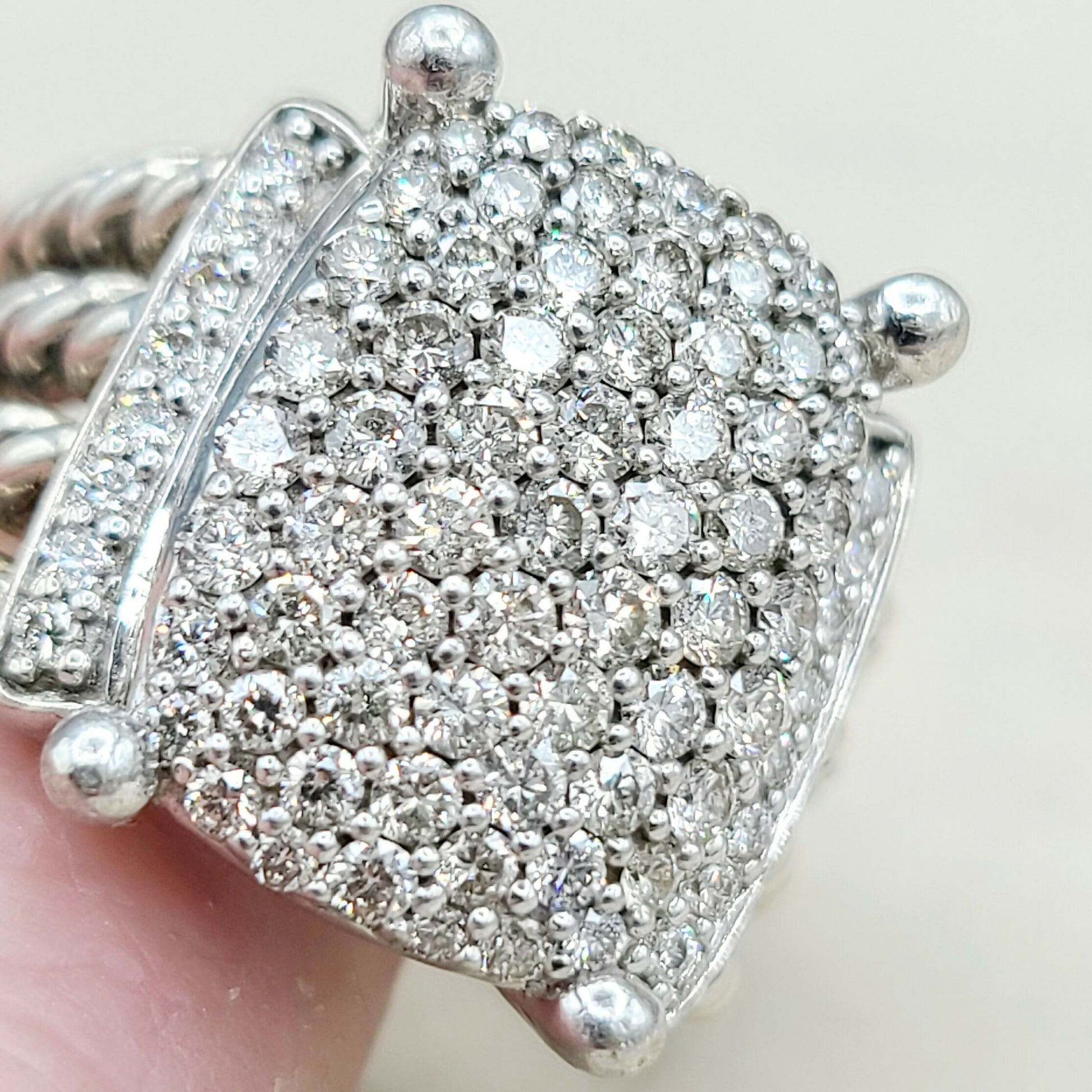David Yurman Wheaton 16x12 Pave Diamond Ring