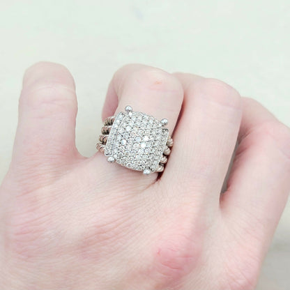 David Yurman Wheaton 16x12 Pave Diamond Ring