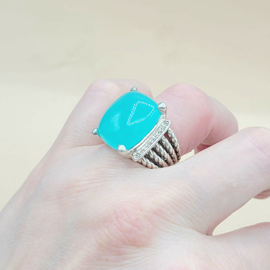  David-Yurman-Wheaton-20x15-Aqua Chalcedony-Diamond-Ring